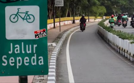 Keributan Bocah Pesepeda dan Driver Ojol di Jalur Sepeda Jalan Sudirman Berakhir Damai